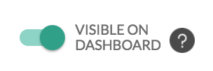 the Visible on Dashboard toggle