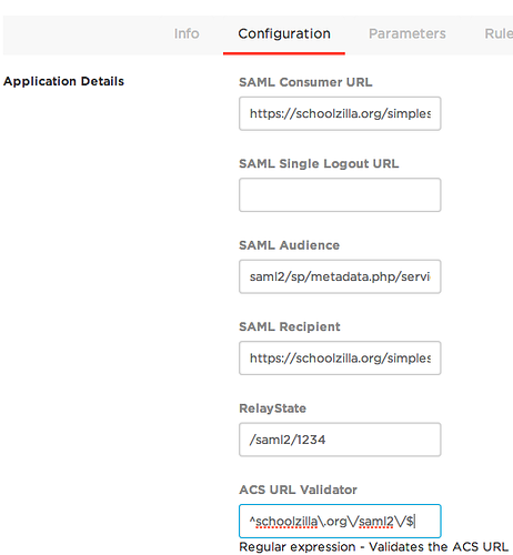 configuration fields