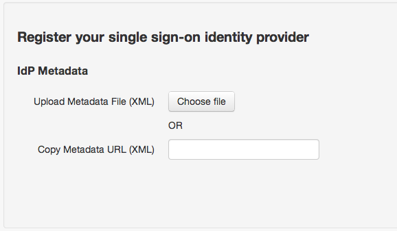 copy and paste the URL of the identity provider and select save