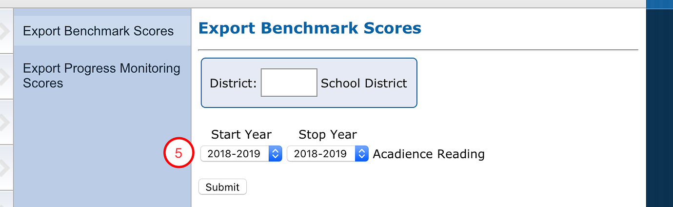 the Start Year and Stop Year settings