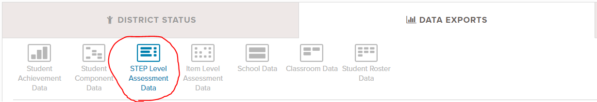 select STEP Level Assessment Data