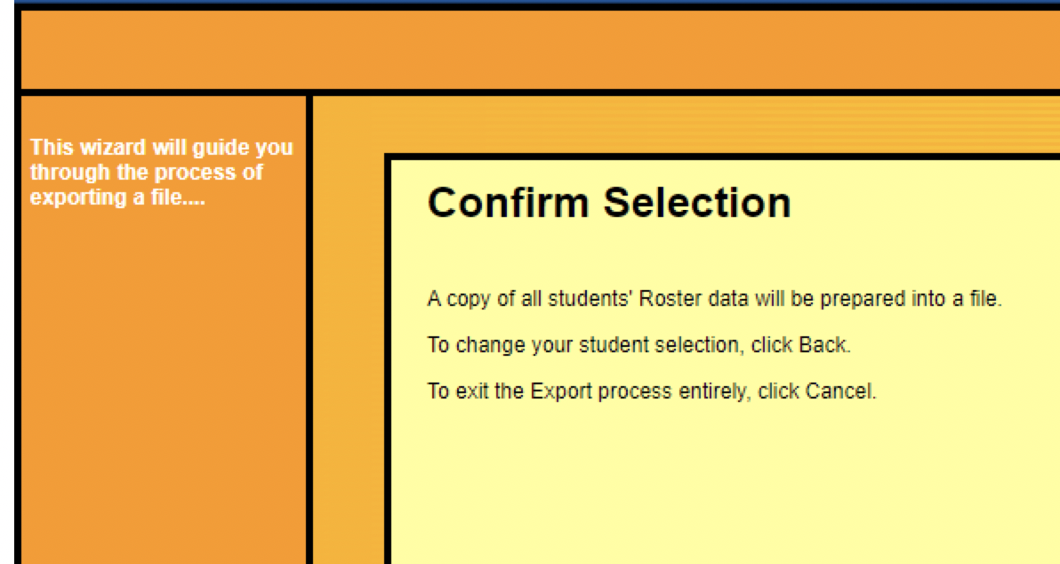 the Confirm Selection page