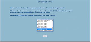 an example of a file selection in DropBox Central