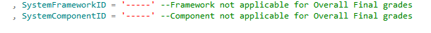 an example of comments after the lines of code