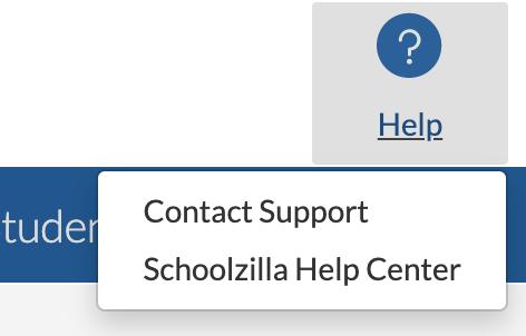 the Help icon with Support and Help links